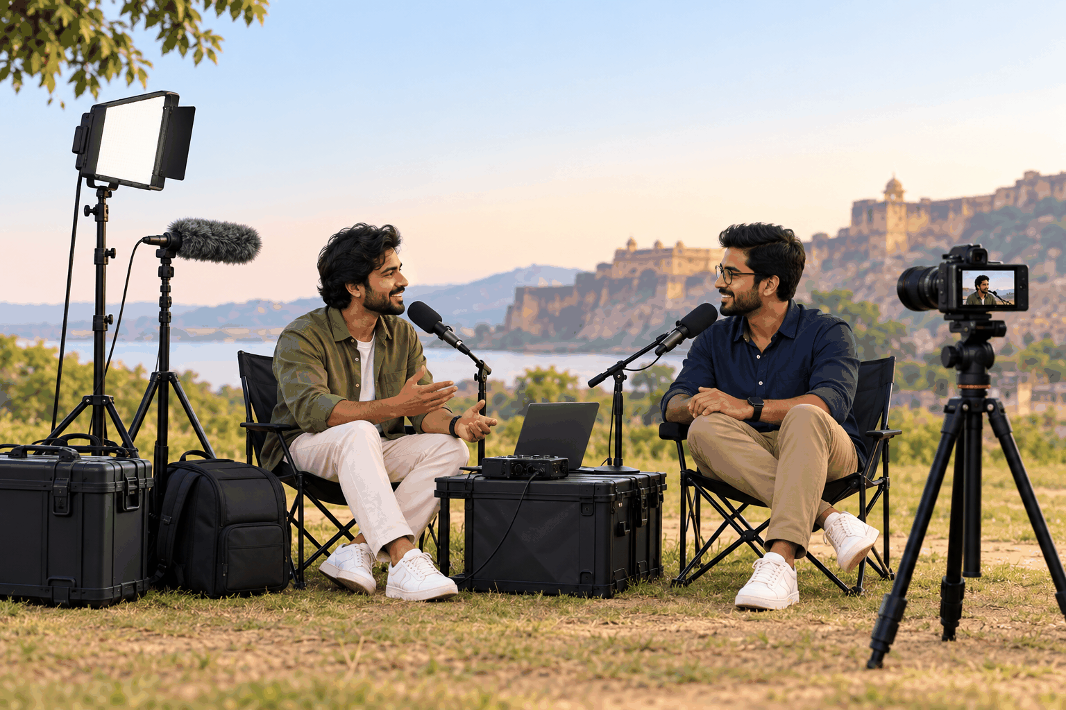 Outdoor Podcast Setup Rental